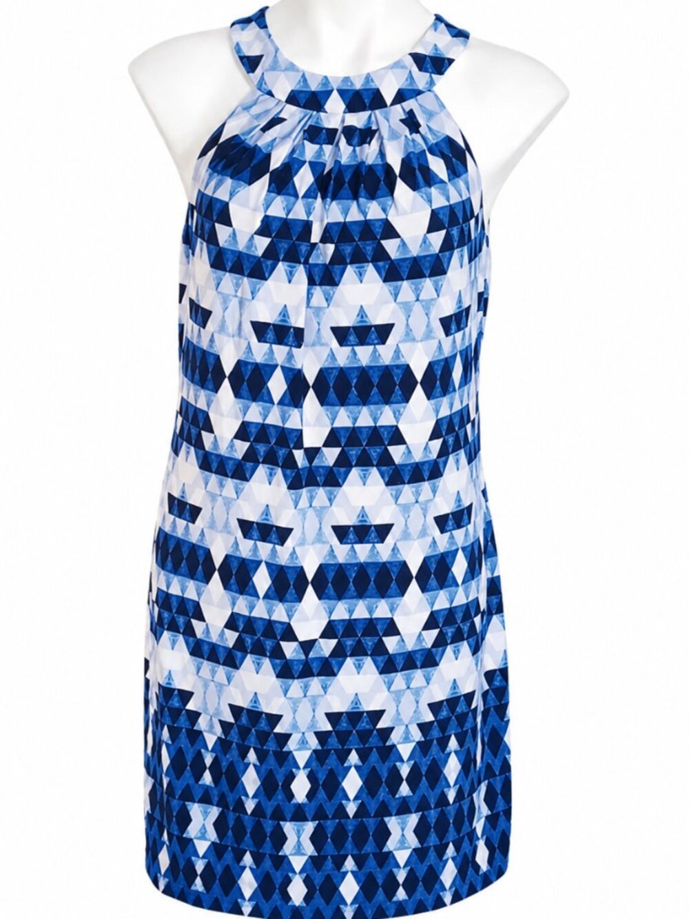 Size 6 halter dress with lining Blue white dress VINCE CAMUTO  sleeveless dress